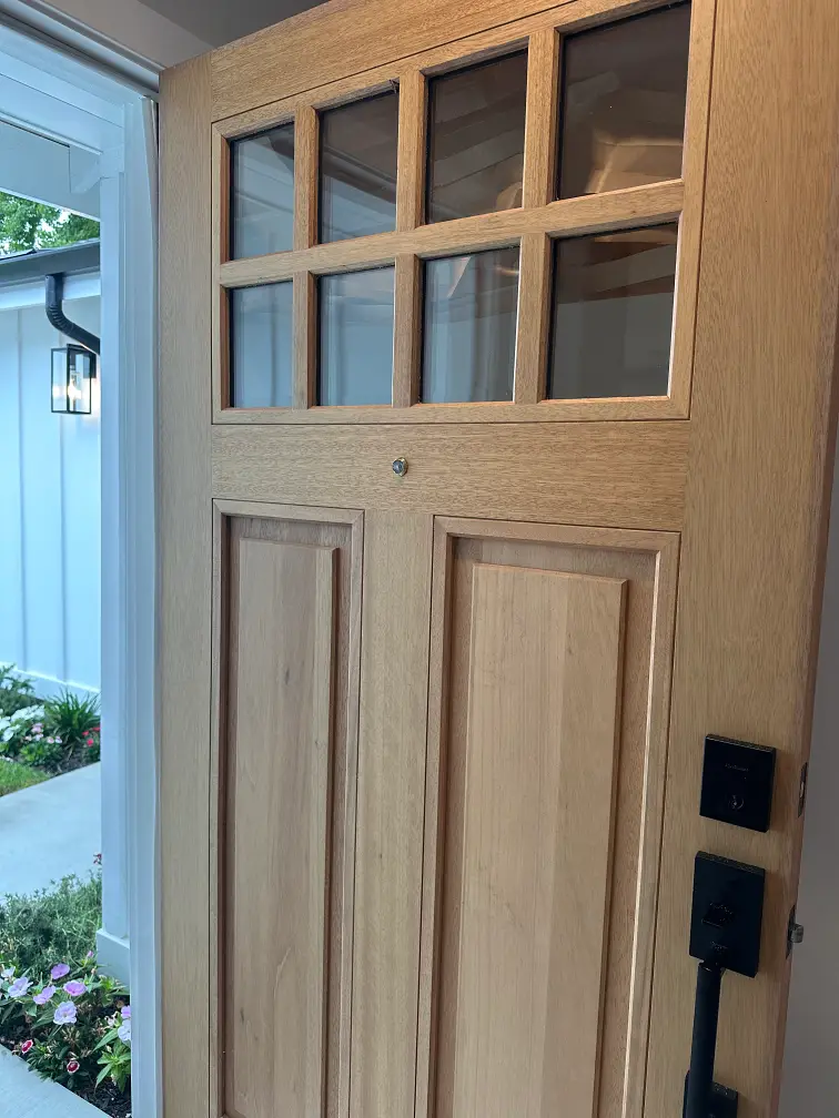 Installed shelves and finished wall mounting